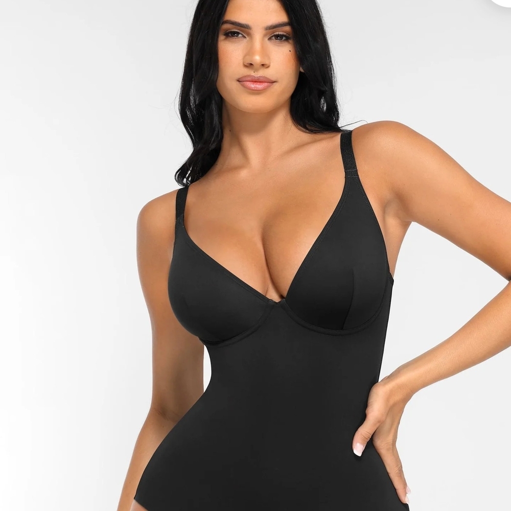 Sleek Black Shapewear Bodysuit